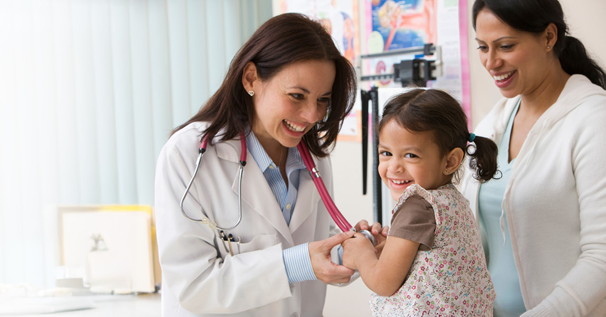 child at doctors appointment